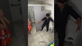 Man catches girl in wrong bathroom #Shorts