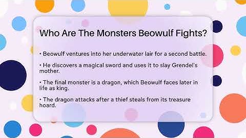 Who Are The Monsters Beowulf Fights? - The Prose Path