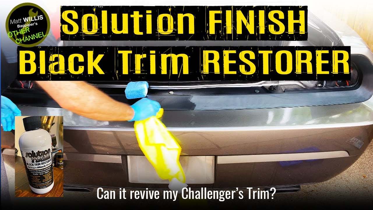 Solution Finish Black Plastic, Bumper Trim Restorer — Detailers