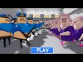 1000 BARRY vs 1000 GRANNIES! BARRY'S PRISON RUN OBBY! #roblox #scarryobby