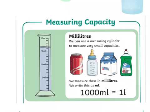 Measuring Capacity Millilitres And Litres Youtube