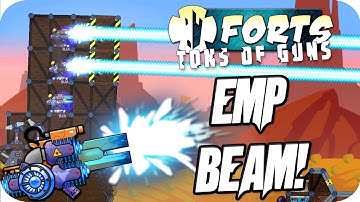 Forts Multiplayer 4v4 Gameplay EMP Beam, Anti Grav Balloons & More!