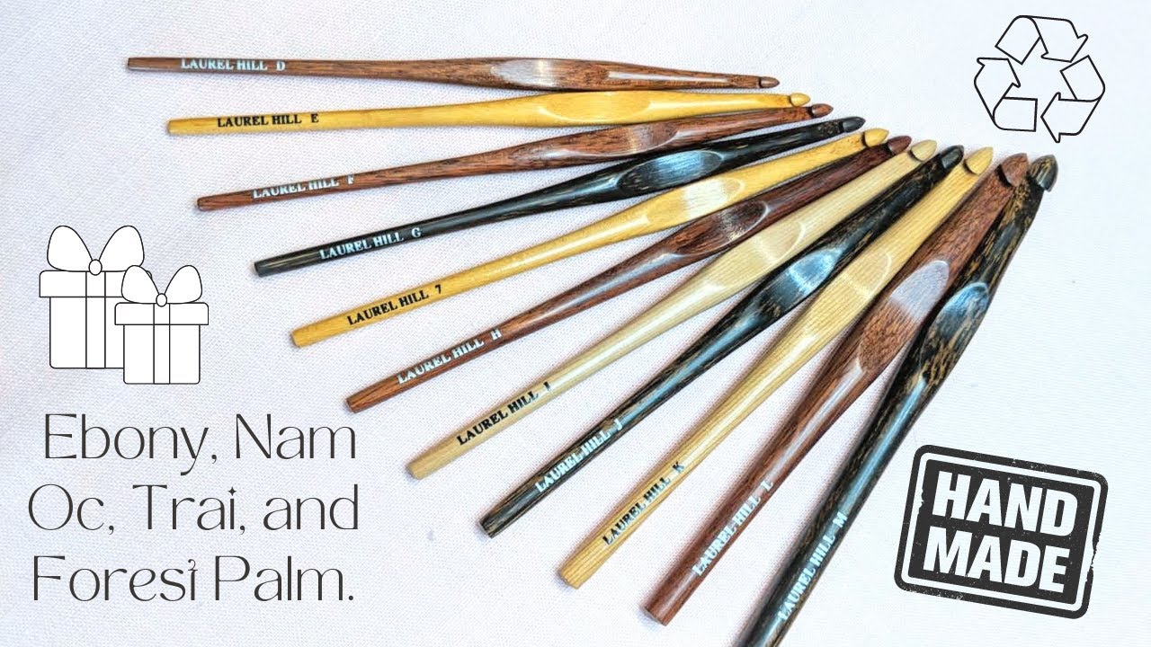 Wood Crochet Hooks from Laurel Hill