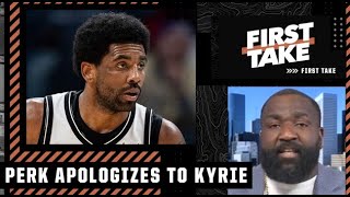 Kendrick Perkins apologizes to Kyrie Irving after the Nets’ win over the 76ers | First Take