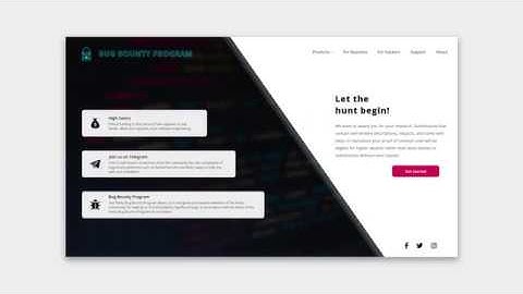 Web Design Speed Art #10 - Adobe XD - Bug Bounty Program