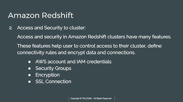 69 AWS Redshift management