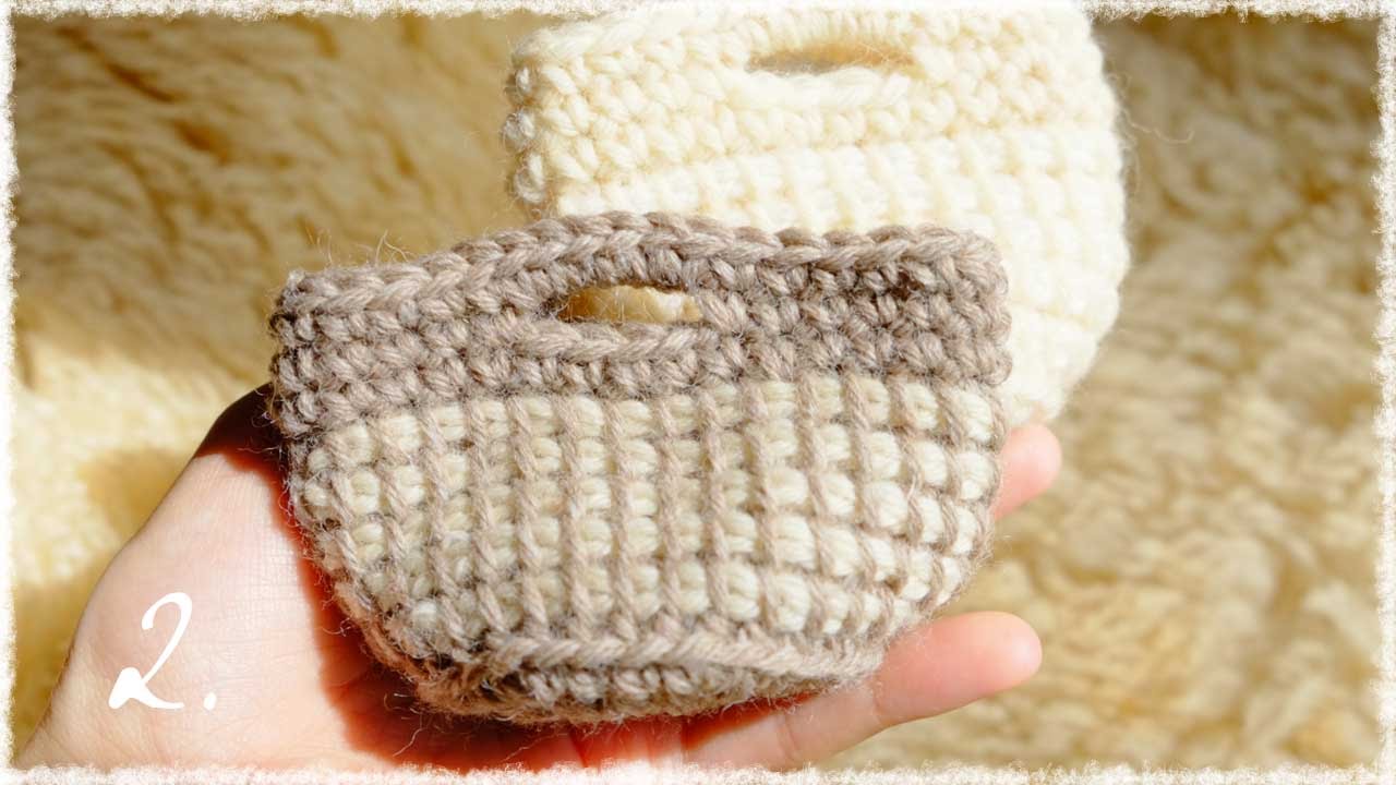 ダブルフック アフガン編みのミニミニバッグの編み方 １ Diy Tunisian Crochet Mini Bag Tutorial Youtube