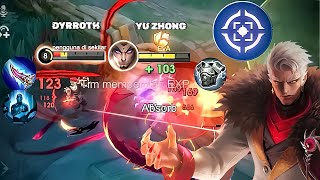 MELAWAN RAJA BY ONE DENGAN EMBLEM BY ONE! YU ZHONG VS DYRROTH MOBILE LEGENDS