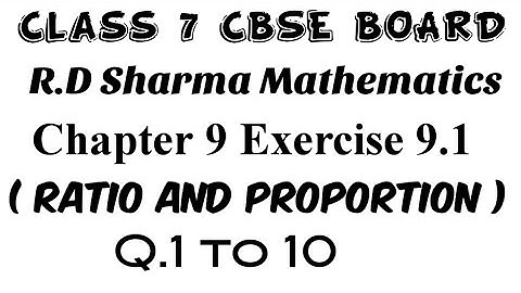 Exercise 9.1 Class 7 RD Sharma Mathematics 