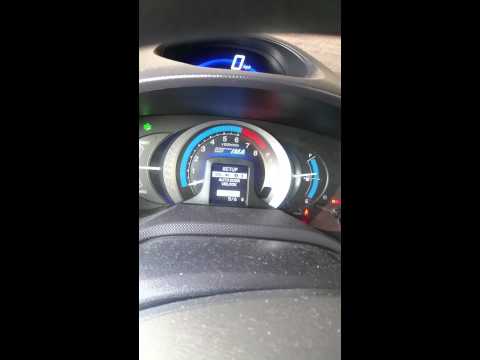 Honda Insight - changing the settings