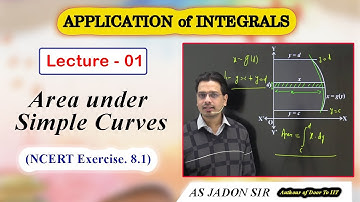 Application of Integrals Class 12 | Area Under Simple Curves  | Class 12 Maths| AOI | NCERT Ex.- 8.1