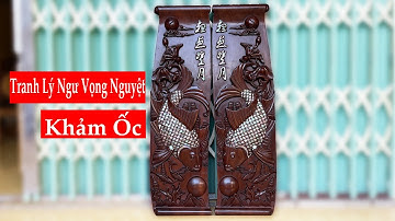 Tranh Lý Ngư Vọng Nguyệt Gỗ Gụ Khảm Ốc | Phạm Văn Phúc