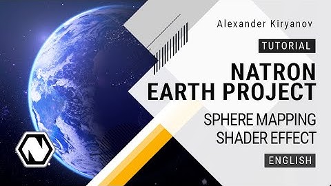 Natron. Earth project. Sphere mapping Shader effect. (English)