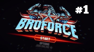 Broforce Walkthrough on HARD Difficulty - Campaign Level 1 (Forever Update)
