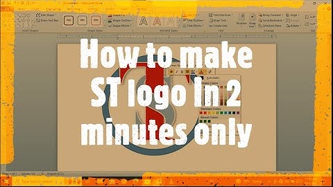 ST logo Creation In MS word For free -- Logo design making