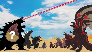 EVOLUTION of GODZILLA vs SHIN GODZILLA: Power Levels / Godzilla Animation Cartoon