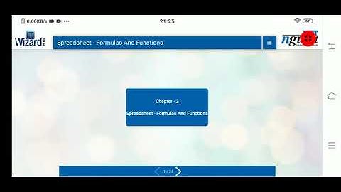 class 8...Ms Excel Chapter 2..Spreadsheet formulas and functions.