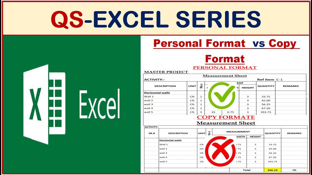 Always Work On Personal Excel Format Don t Work On Copy Format