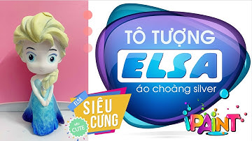 Tô tượng ELSA Tuyệt Đẹp - Áo Choàng Silver Lấp Lánh - Tóc Vàng Khói - IP ( I Paint )
