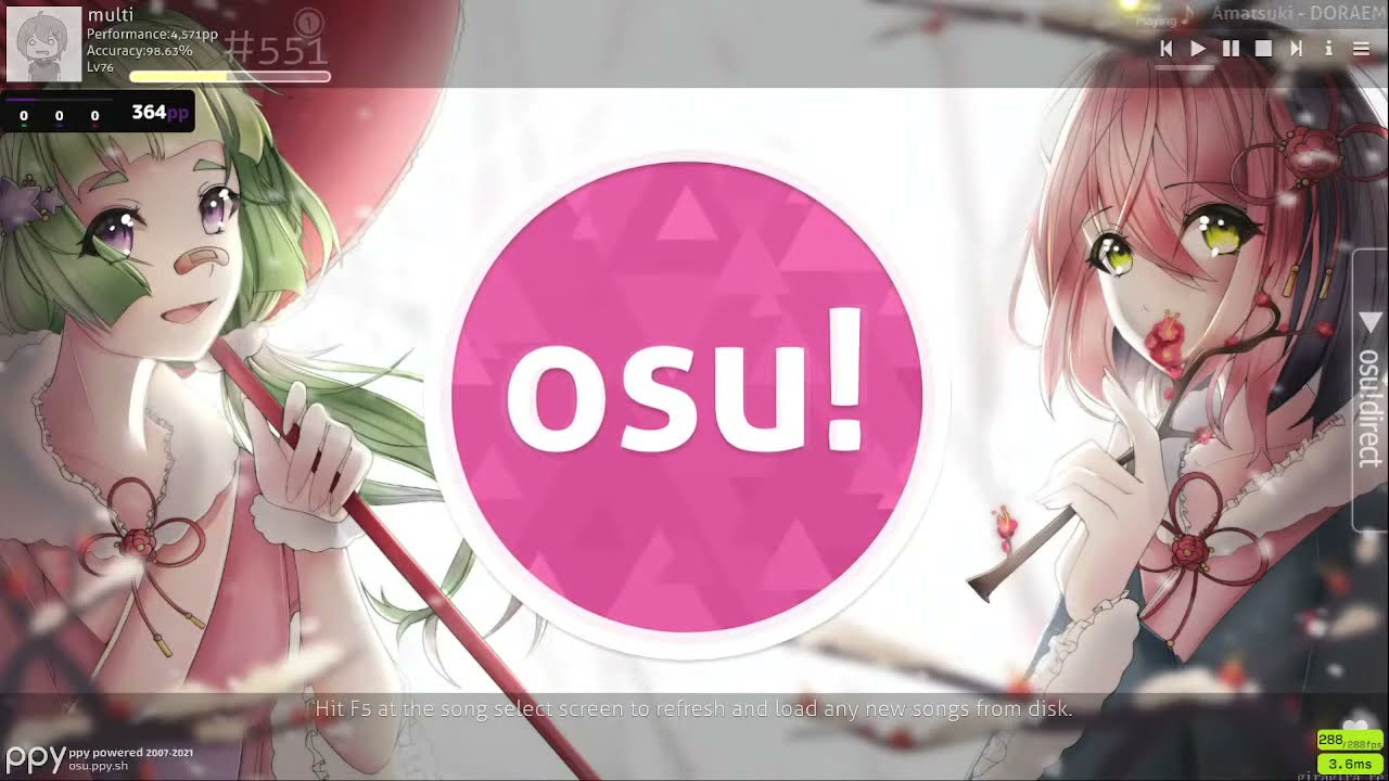 first osu stream on yt - YouTube