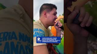 Karen Sevillano y Elder Dayan disfrutaron del desfile de carrozas junto al Gobernador de Córdoba