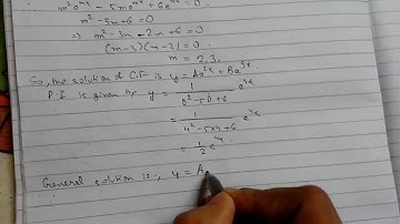 Ordinary Differential Equations -19 Particular Integral : Rule 1