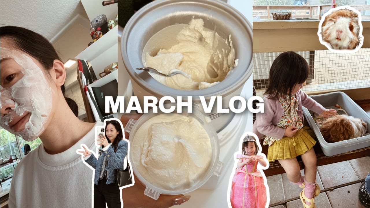 MARCH VLOG｜小韩回来皮肤update｜回归遛娃日常｜新入冰淇淋机🍦｜积攒的一些购物分享