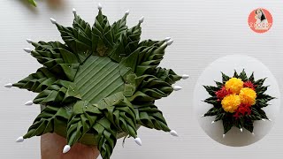 #กระทงใบตอง วิธีทำกระทงใบตองแบบง่าย /How to make Krathong with banana leaf for loy krathong festival