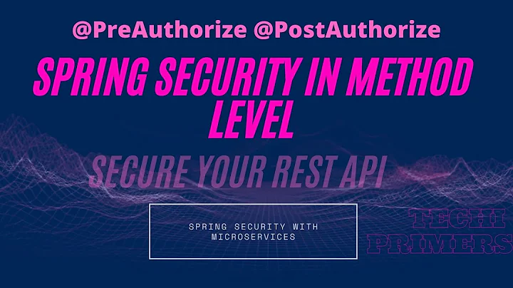 Spring security for method level | Pre authorized | Post authorized |secure rest api spring security