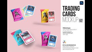 Trading Cards Mockup v2 - 9 views
