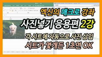 [엑셀이뭐니] 매크로-시트이름의 사진넣기 2강(구독자 질문) /이미지 삽입/폴더선택/엑셀 매크로 강의/VBA 기초