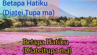 Download Lagu Betapa Hatiku berterimakasih Yesus - Diatetupa ma sombahku hu Bamu Jesus. Karaoke+lirik, Bes=do MP3