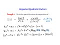 Partial Fractions (Quadratic Factors)