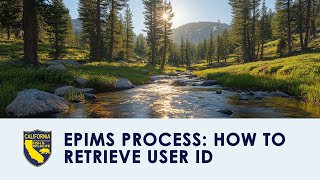 EPIMS Process: How to Retrieve User ID