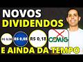 3 NOVOS ANÚNCIOS DE DIVIDENDOS (E AINDA DA TEMPO DE RECEBER) SHUL4, BLAU3, RDOR3 + DATA  COM CEMIG