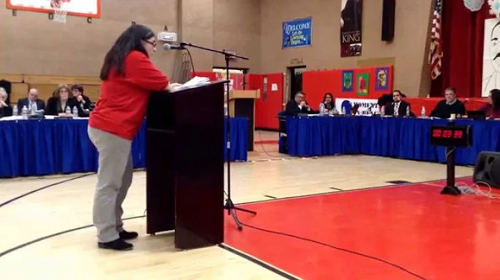 Teacher Diane MacKay speaking at BOE meeting 2-19-...