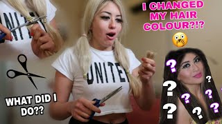 I COLORED AND CUT MY HAIR BY MYSELF?? | how to cut hair at home, changing my hair color