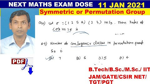 #06 next maths exam dose | mcq of symmetric or permutation group | order of symmetric  | 11 Jan 2021