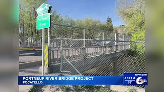 The Portneuf River Bridge on West Benton Street is Being Replaced