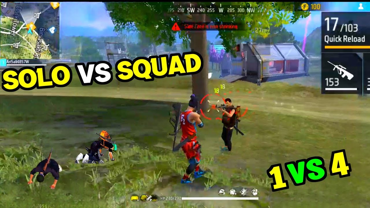 SOLO VS SQUAD OP GAMEPLAY WITH UMP AND AUG GUN - FREE FIRE MAX - YouTube