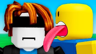 passando a língua nas pessoas do roblox