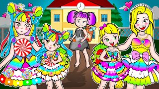 [🐾paper doll🐾] Rich Rainbow Family Good and Bad Friend Regrets | LOL Surprise DIYs