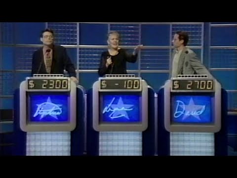 Celebrity Jeopardy  - Stephen King, Lynn Redgrave, David Duchovny (BCTV November 6, 1995)