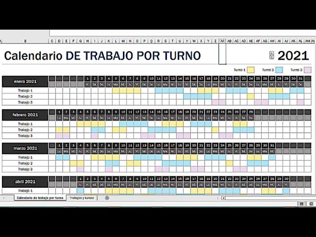 HORARIO TRABAJADORES 2022 EN EXCEL. ¿COMO SE HACE? -