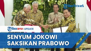 Ajak Temui PM Lee, Senyum Jokowi Merekah saat Prabowo Tanda Tangani MoU dengan Menhan Singapura