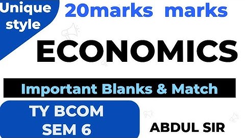 Lec5 marks20 full book objectives  exam #Economics  tybcom sem6 University paper Solution