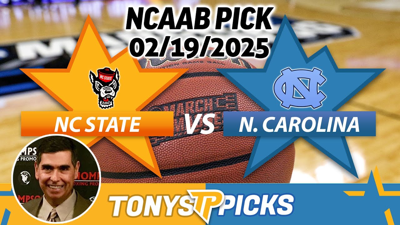 NC State vs. North Carolina Pick 2/19/25 NCAAB Pick Prediction - YouTube