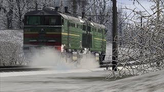 Запуск тепловоза 2ТЭ10М-2437 Train Simulator 2019