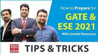 How to Effectively Prepare for GATE & ESE 2021 With ‘Limited’ Resources | Tips on MADE EASY PRIME