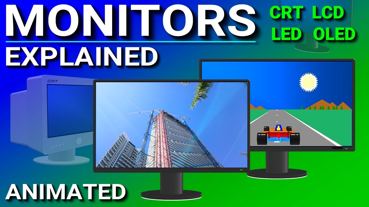 TYPES OF COMPUTER MONITOR, CRT, LCD, LED MONITORS